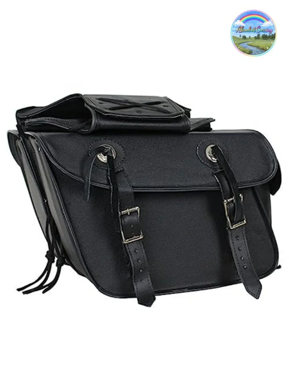 Genuine Naked Cowhide Leather Motorcycle Saddle Bags Throw Over with 20L